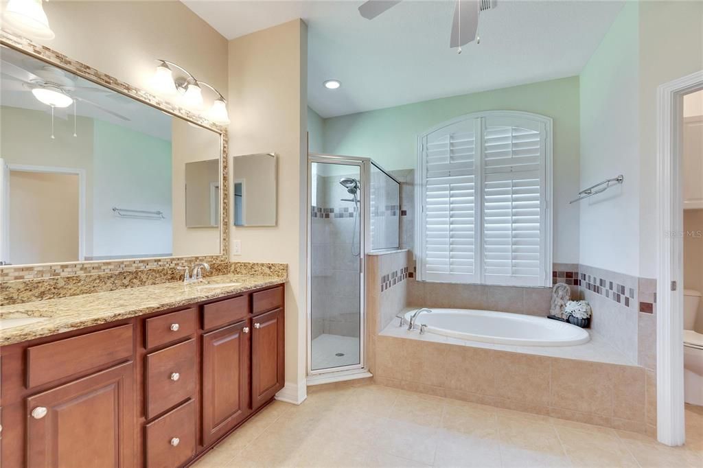 Bright and spacious master bath