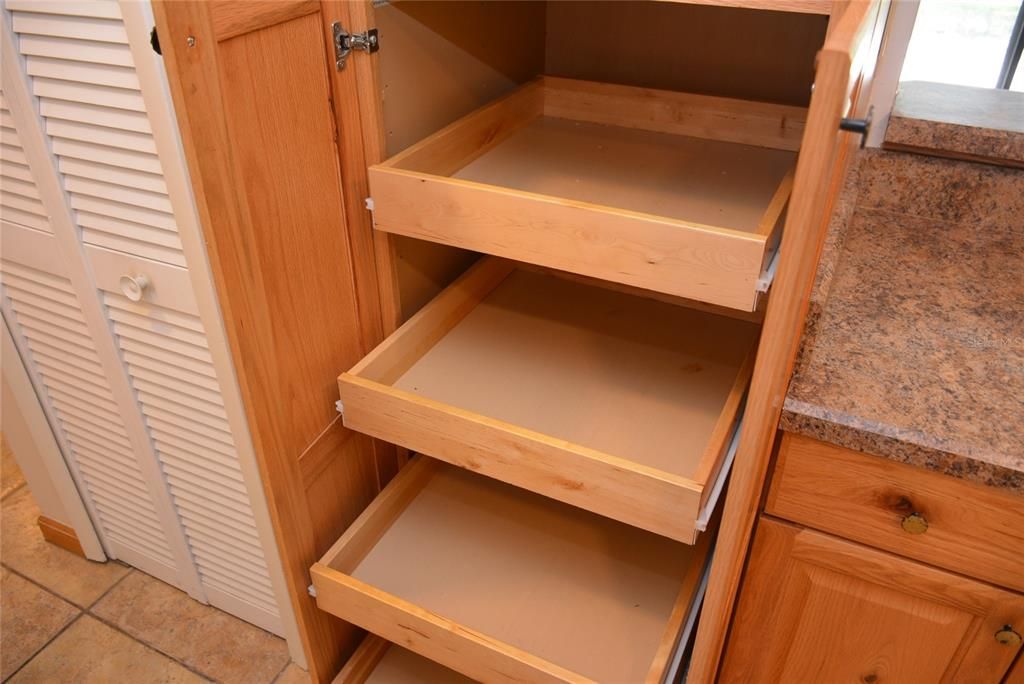 Pantry with 4 pull out shelves