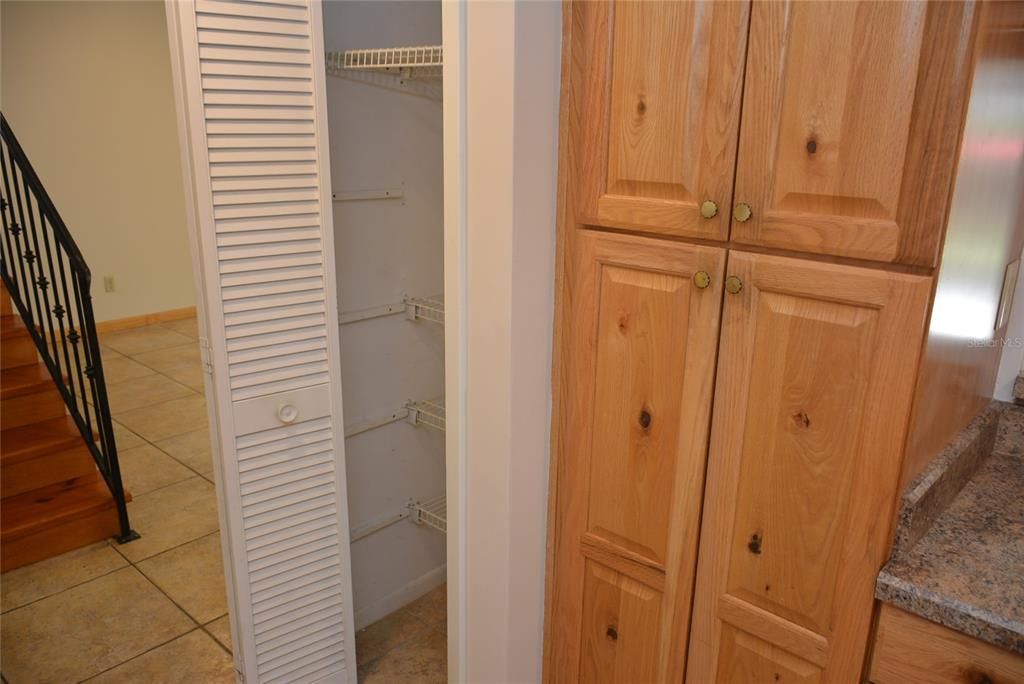 Closet pantry in kitchen