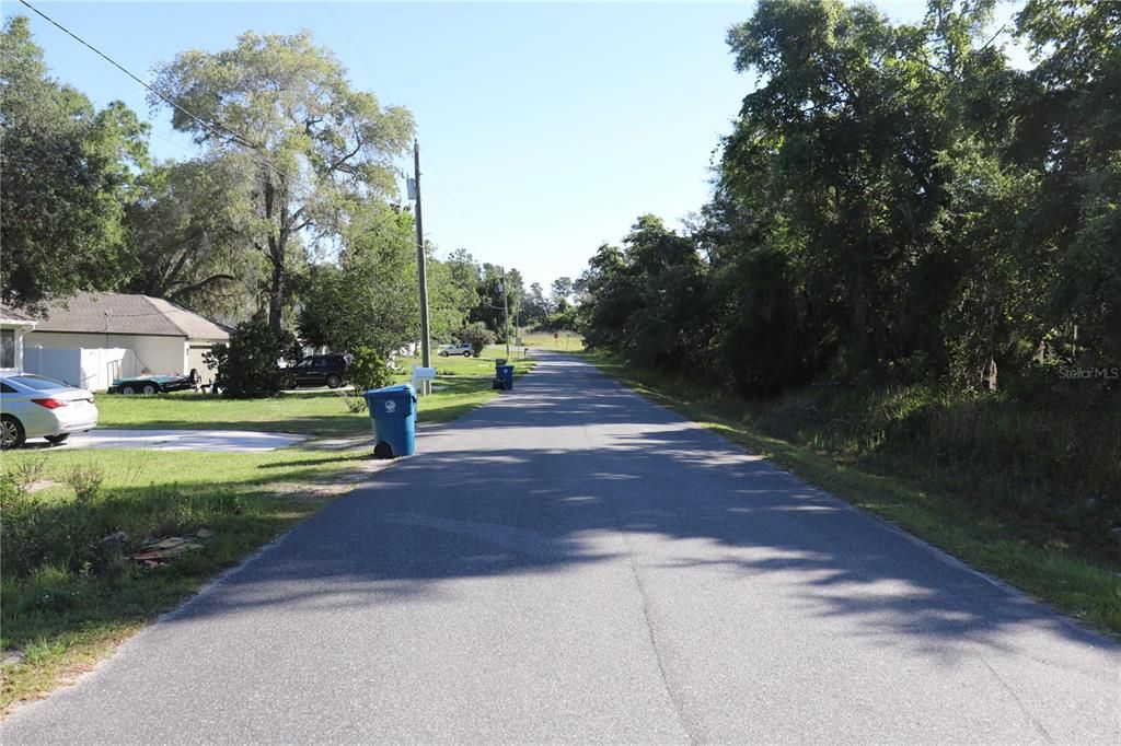 ROAD HEADING NORTH IN FRONT OF PROPERTY