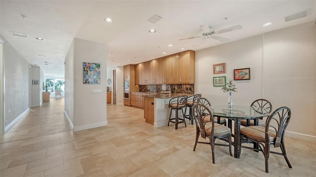 View from the front door illustrates the expansiveness of this beautiful condo.