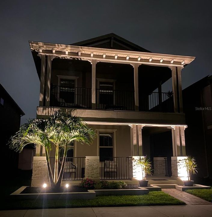 Gorgeous Night View with landscape lighting!