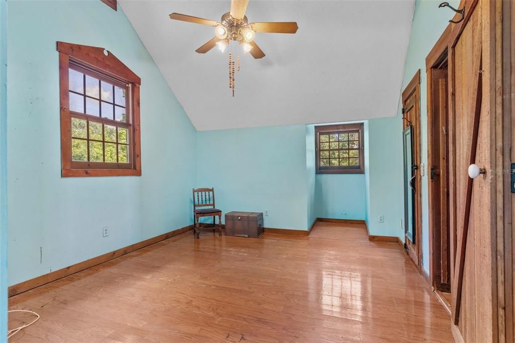 Bedroom 2 with vaulted ceiling