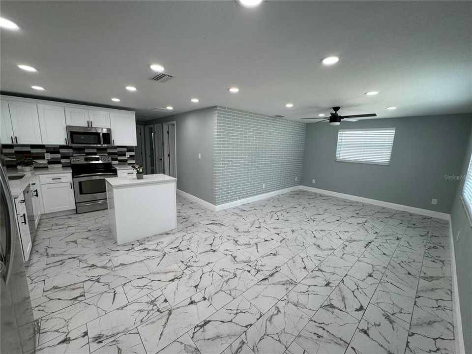 Open Floor Plan Living Room/Kitchen