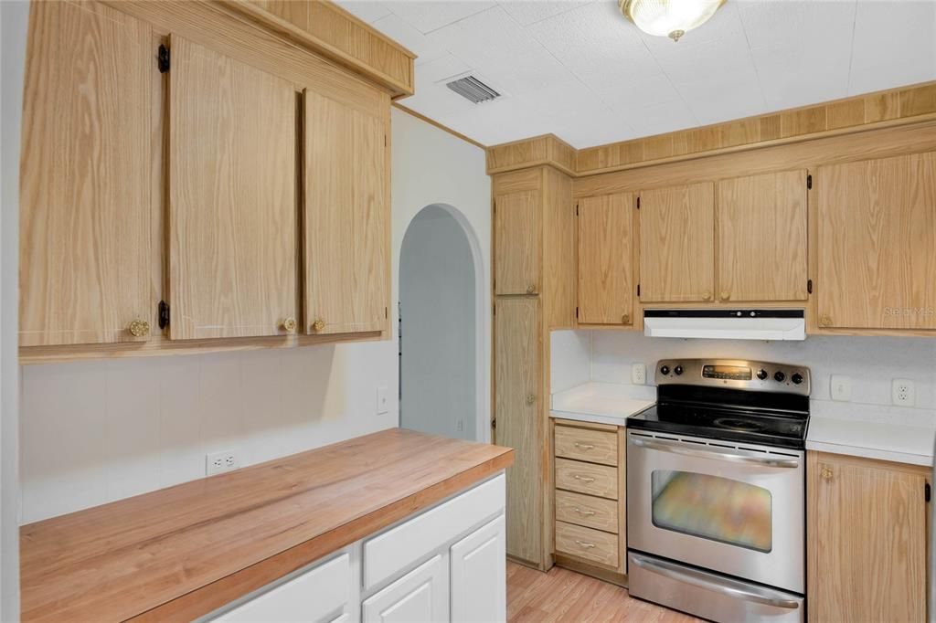 Ample cabinetry & counter space