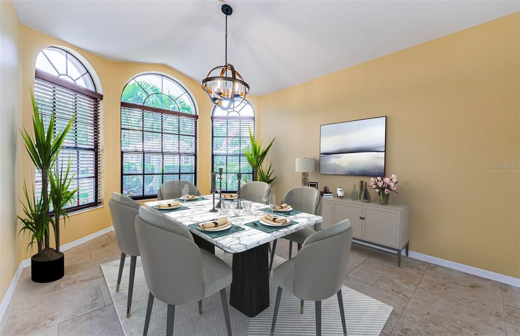 Dining room - virtually staged