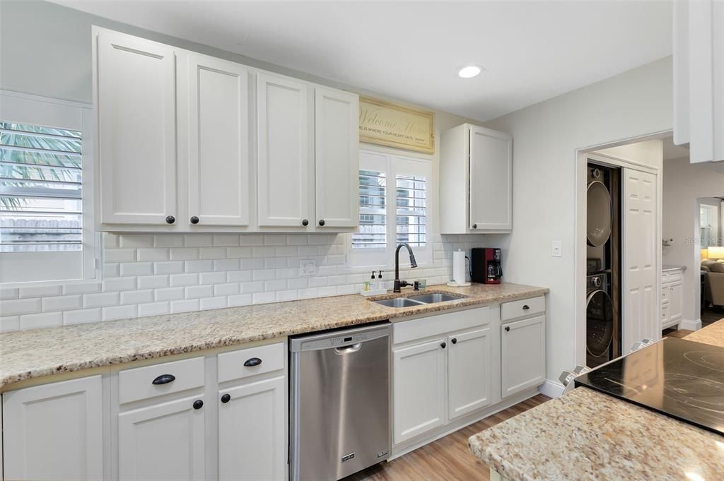 Renovated Kitchen with granite countertops and stainless steel appliances