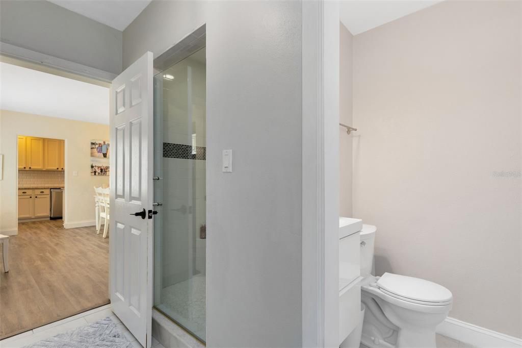 Primary Bathroom was renovated and a walk-in shower was added