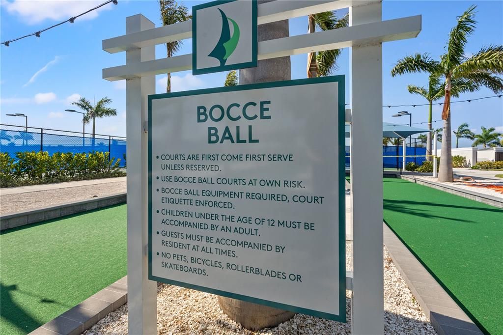 4 Bocce Ball Courts