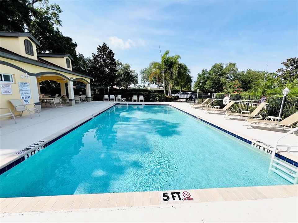 community pool and pavilion