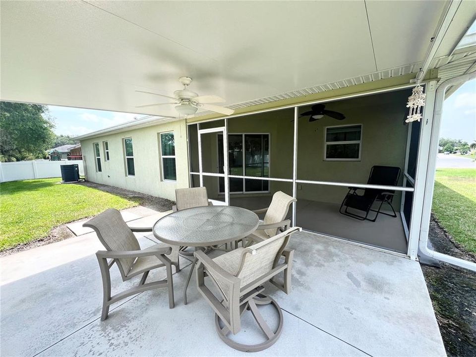 outside covered patio off the screeded lanai