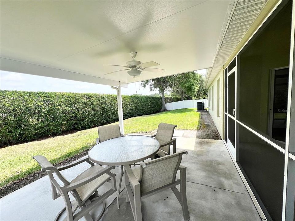 outside covered patio off the screeded lanai