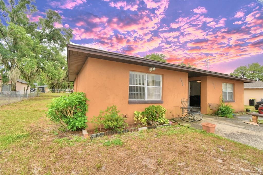 Back Yard of duplex