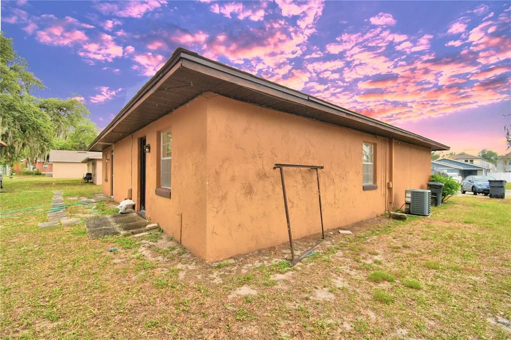 Back Yard of duplex