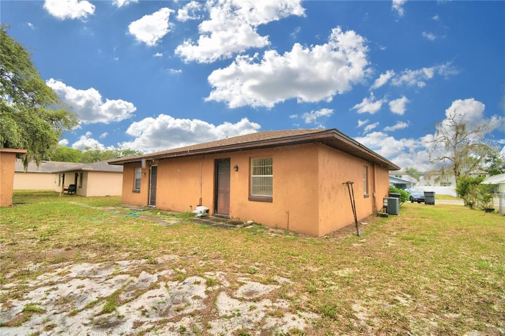 Back Yard of duplex