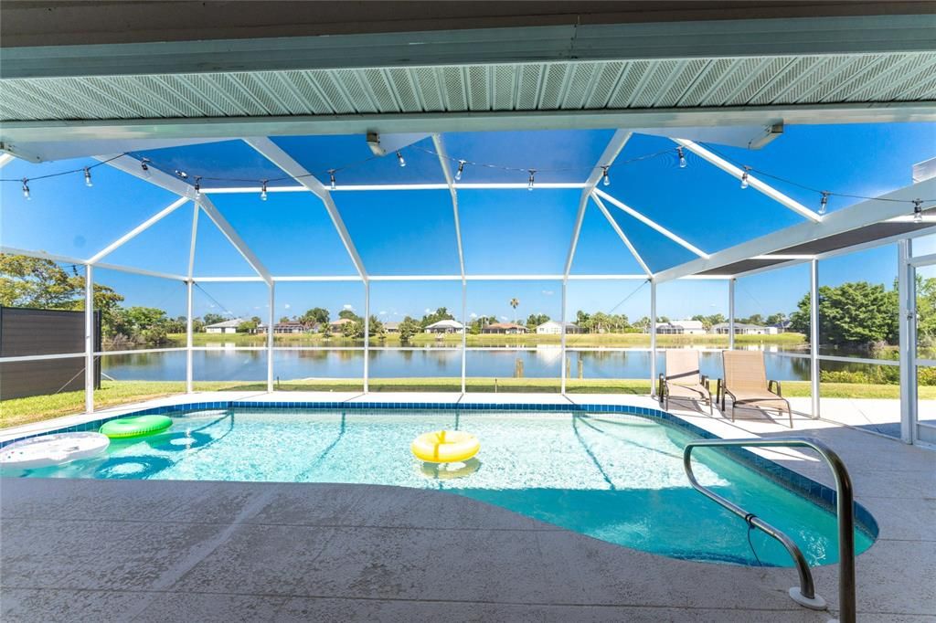 Large Party Size Screened Pool Area.