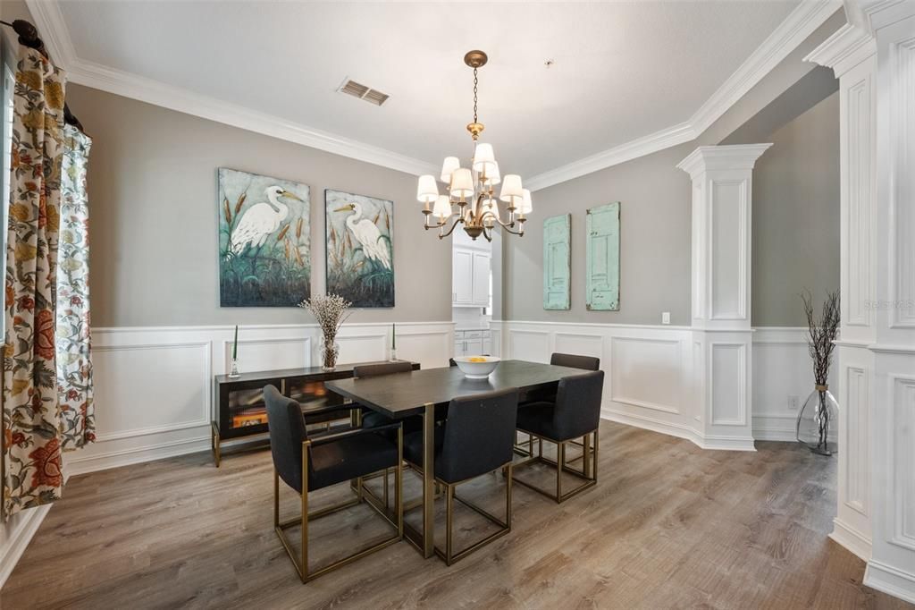 Dining room as you enter the home.