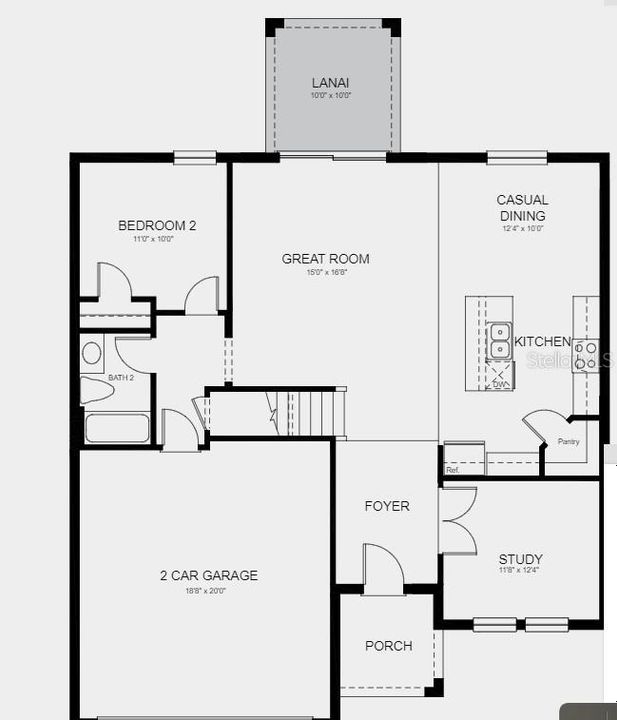 Structural options addedinclude: Covered lanai