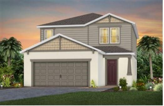 Exterior Design. Artistic rendering for this new construction home. Pictures are for illustrative purposes only. Elevations, colors and options may vary.