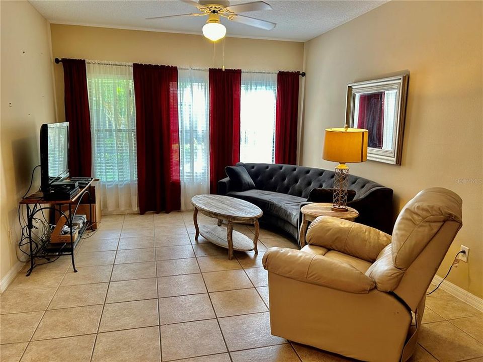 Great room as seen from kitchen and foyer.