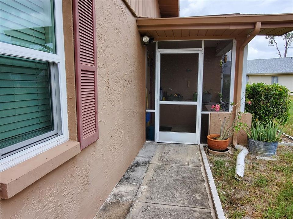 Screened entrance