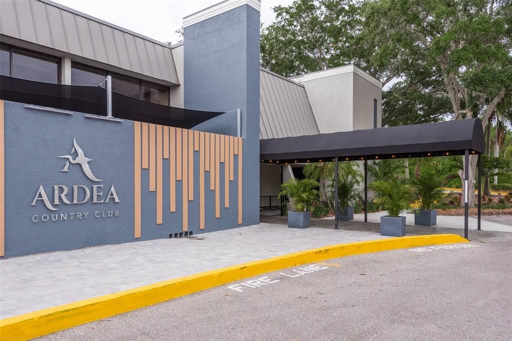 Ardea Country Club entrance off parking lot