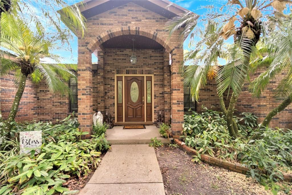 Main Entrance of Main Home! Beautiful Wood Doors!