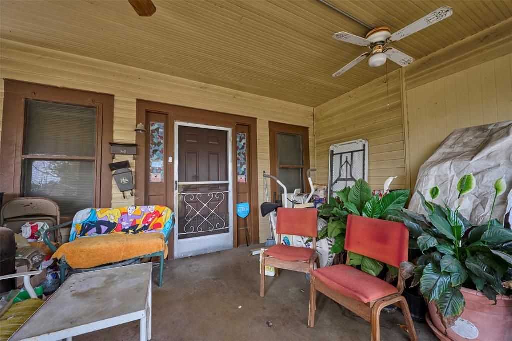 Covered front porch