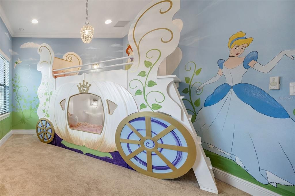 Princess bedroom with custom bunk bed