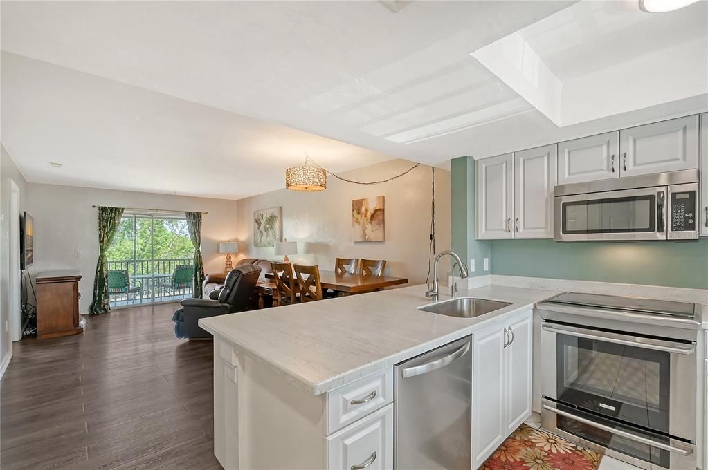 Kitchen towards living room