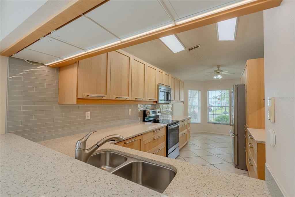 Enjoy cooking with stainless steel appliances and plenty of counterspace anc cabinetry.