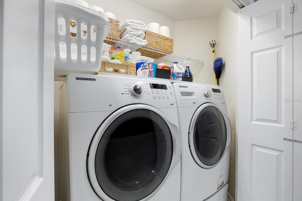 Laundry closet upper level