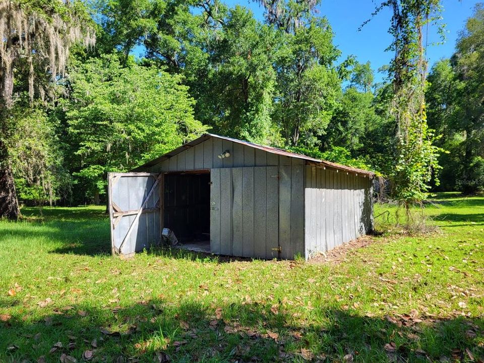 Shed in back yard