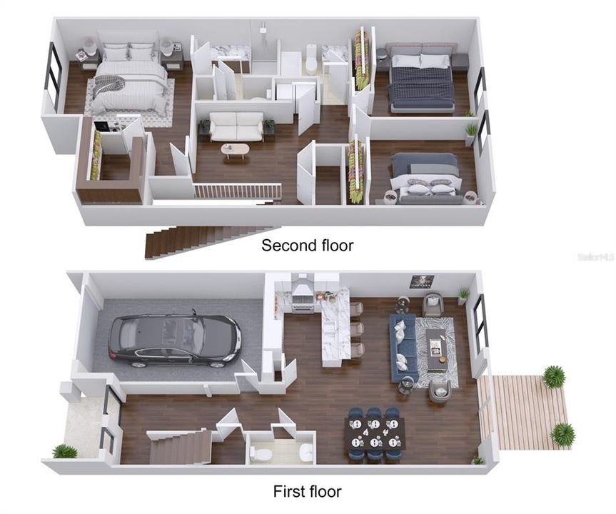 Sample Charlotte 3-D Floor Plan