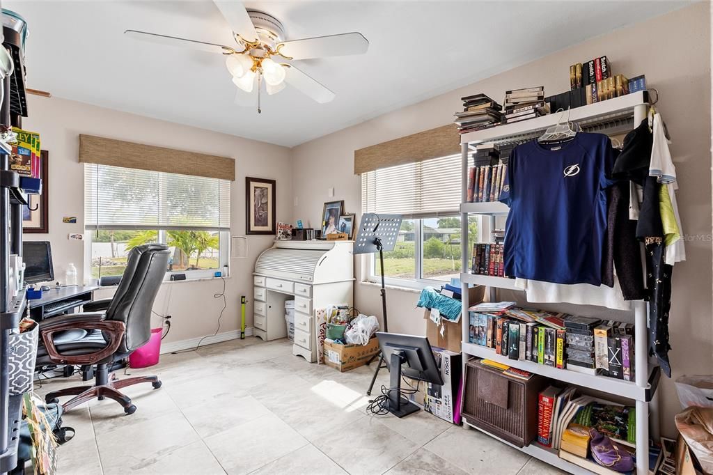 Third bedroom being used as an office.