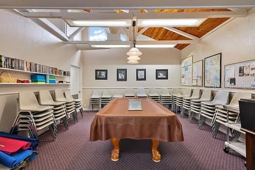 Pool room in clubhouse