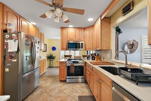 Kitchen with one year old appliances