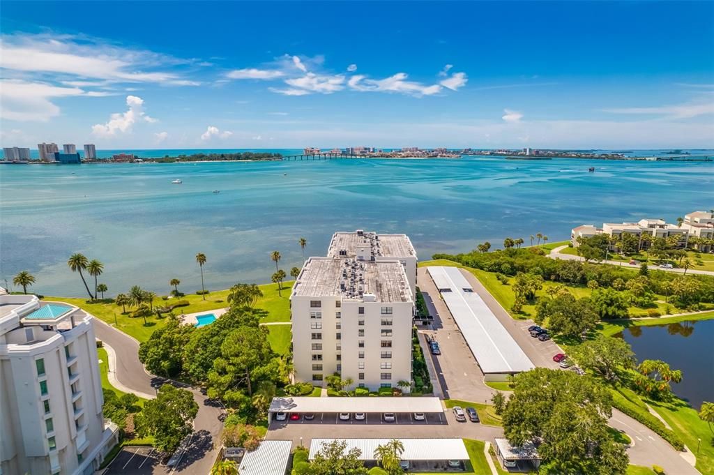 Bayshore 1 with abundant green space on Intracoastal located in Guard Gated Community