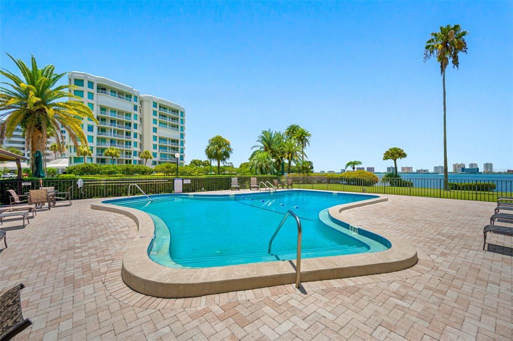 Paver Pool Deck Heated Pool on Intracoastal