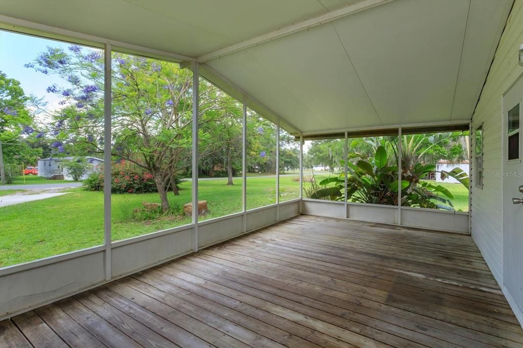 Screened front porch