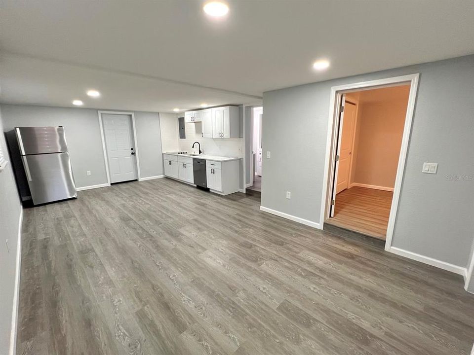 Main open floor space, Living Room/Kitchen