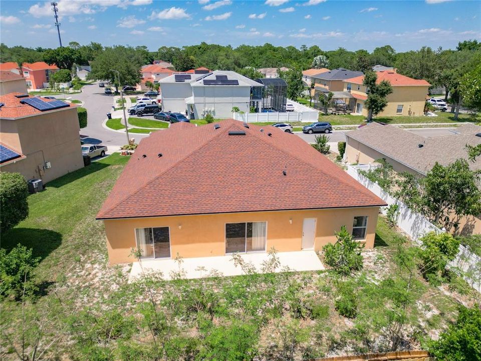 Drone of backyard