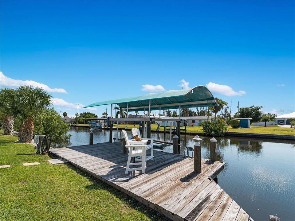 Dock with electric and water