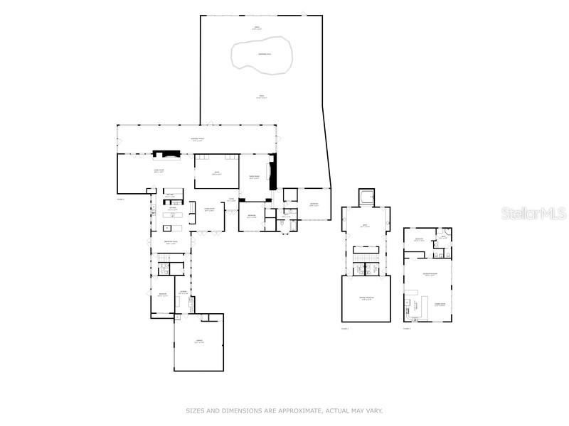 Floor plan: 1st and 2nd floor and Cabana