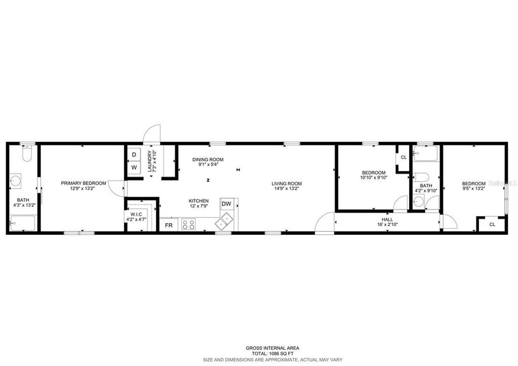 For Sale: $215,000 (3 beds, 2 baths, 1064 Square Feet)