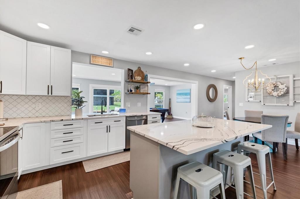 Open plan kitchen, breakfast room family room