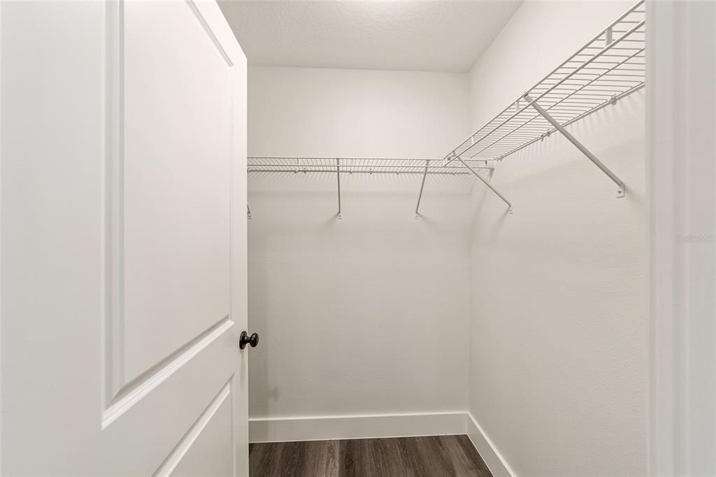 Spacious walk-in closet