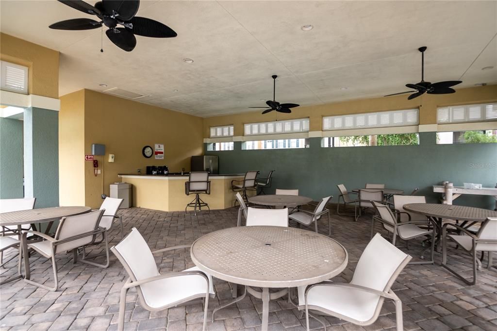 Poolside Kitchen and sitting area