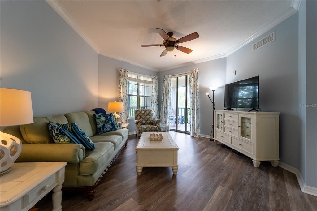 Living Room With Luxury Vinyl Flooring