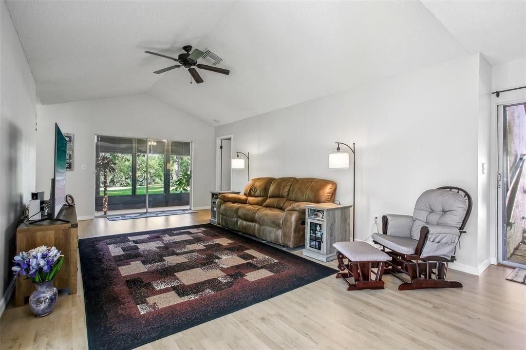 Great room looking towards the lanai.